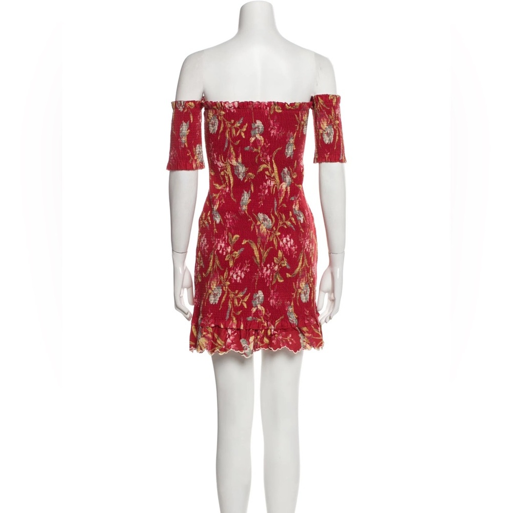 Zimmermann Corsair Smocked Flutter Dress Red Floral Size Small - Picture 10 of 10